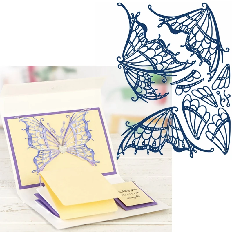 

Graceful Butterfly Metal Cutting Dies Delicate Butterfly Wings Die Cuts For Card Making DIY Album New 2019 Embossed Crafts Cards