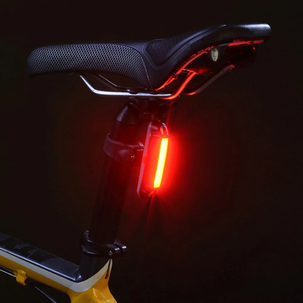 Energy-Saving USB Waterproof Safety Warning Super Bright Tail Lamp Rechargeable Cycling Light UV Rear Lamp
