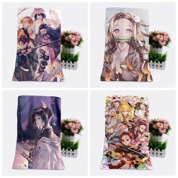 

IVYYE 1PCS Kimetsu no Yaiba Girl Fashion Customized Anime Bath Towels Handkerchief Soft Face Towel Cartoon Washcloth Unisex NEW