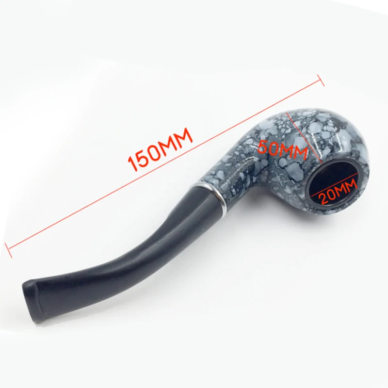 Традиционный стиль Ebony натуральный ручной работы табачная труба кривая круглая ласточкин хвост трубка кальян для курения кальян