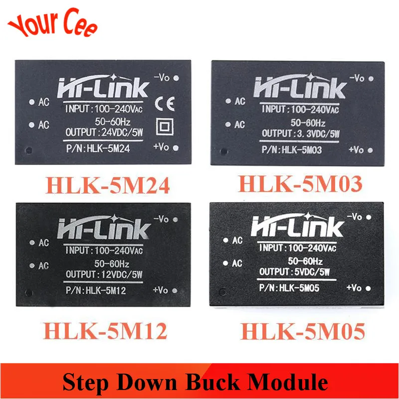 HLK-5M03 HLK-5M05 HLK-5M12 HLK-5M24 AC-DC 220V to 5V 3 V 12V 24V 5W 5V700mA блок питания AC DC Step Down Module | Электроника