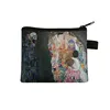 Monedero con pintura al óleo de Kiss / Waterlily para mujer, monedero de Gustav Klimt/Monet, tarjetero para lápiz labial, cartera para mujer ► Foto 2/6