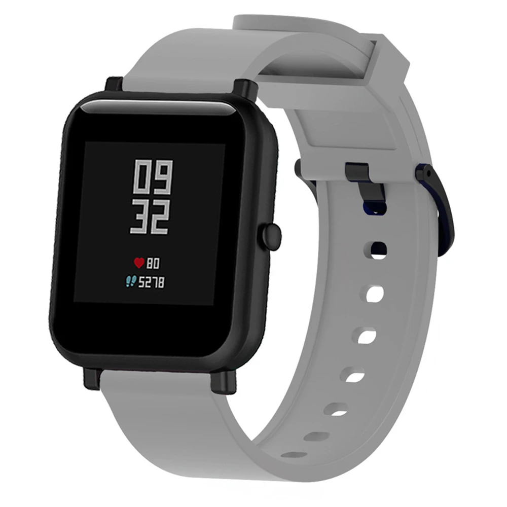 9 цветов Силиконовый ремешок для Amazfit Bip Замена для Xiaomi Huami Amazfit браслет для Huami Amazfit Bip бит ремешок 20 мм