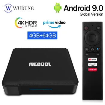

MECOOL KM1 Smart TV Box Android 9.0 4G 64G Amlogic S905X3 Voice Control 2.4G/5G WiFi 4K BT4.2 TV Box only no app included