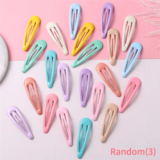 bridal hair clip 3-40Pcs 5cm Snap Hair Clips for Hair Clip Pins BB Hairpin Color Metal Barrettes for Baby Children Women Girl Styling Accessories head accessories female Hair Accessories