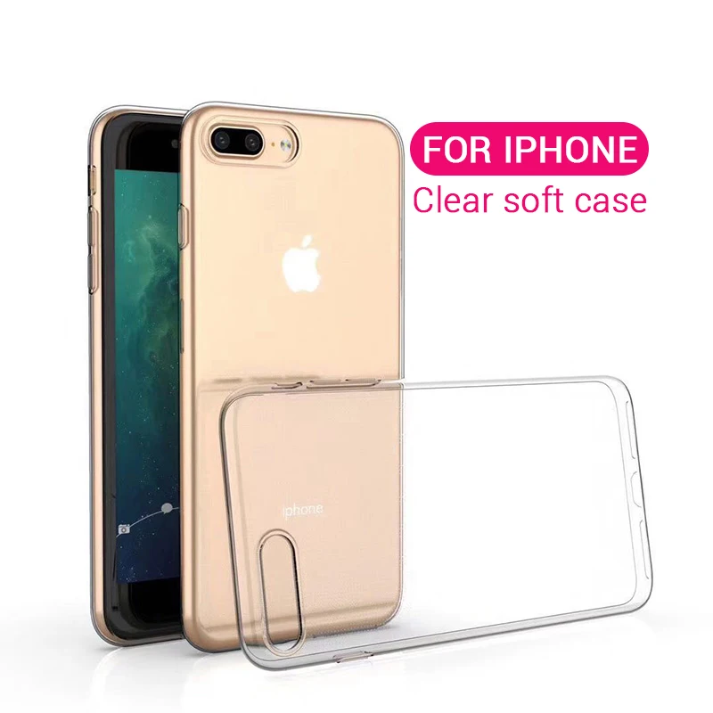 Противоударный бампер прозрачный силиконовый чехол для iPhone X XR XS Max 8 7 6 6S Plus