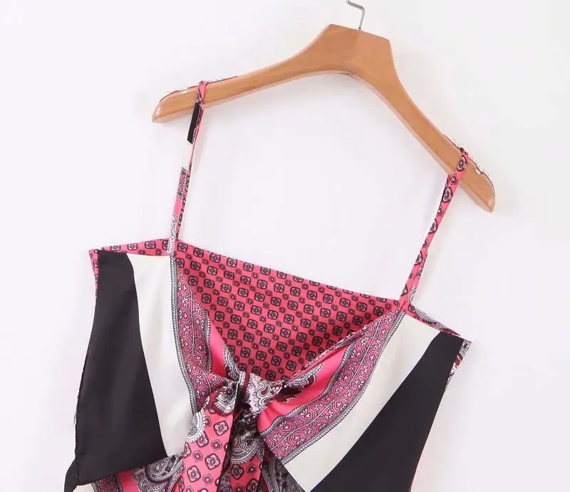 2019 new women vintage position geometric print casual sling blouse ladies spaghetti strap shirts back bowknot retro tops LS4076 2019 new women vintage position geometric print casual sling blouse ladies spaghetti strap shirts back bowknot retro tops LS4076