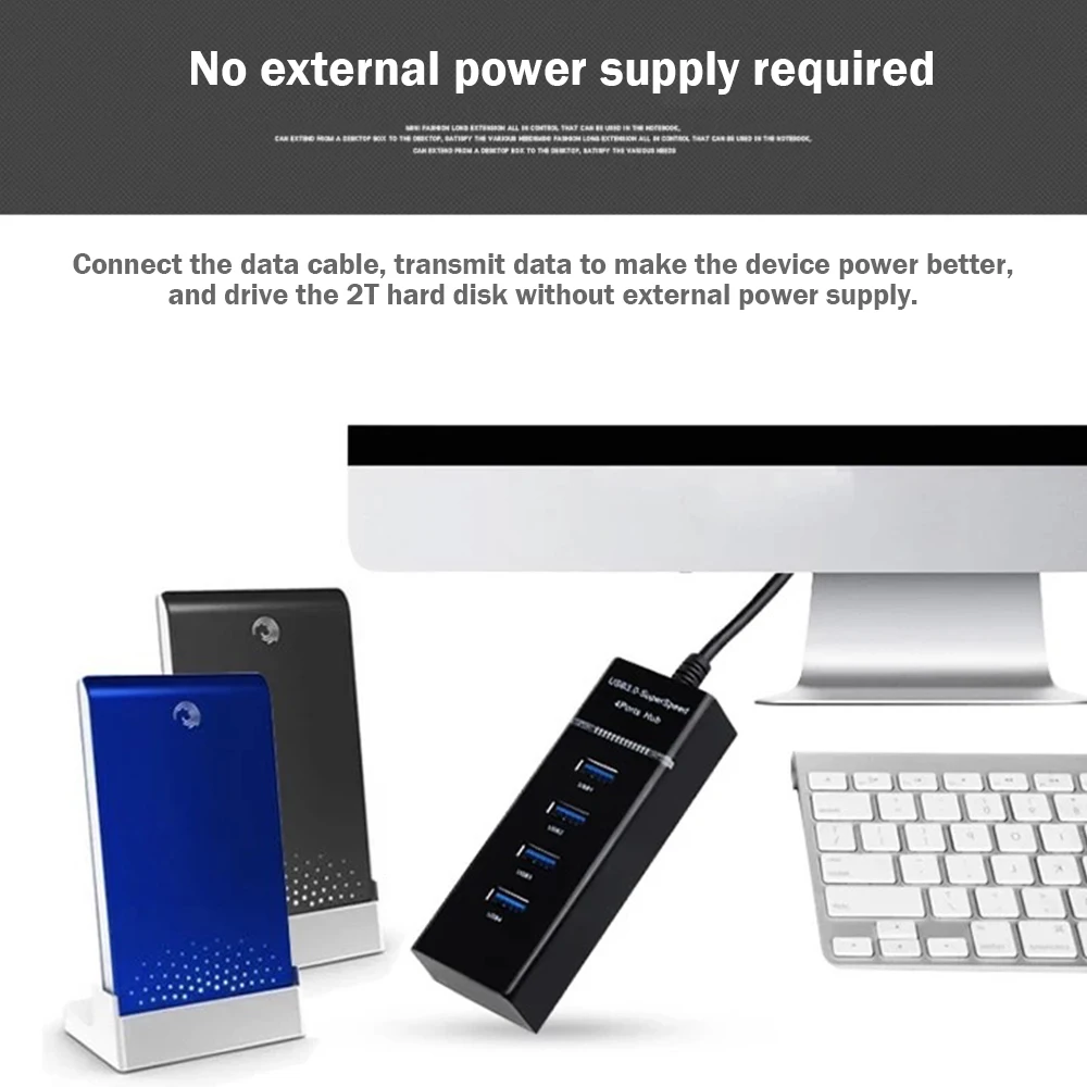 4 порта Супер скоростные концентраторы Hi-speed 4 порта USB 3,0 мульти концентратор разветвитель расширения для настольных ПК ноутбук адаптер ABS 5 Гбит/с usb-хаб
