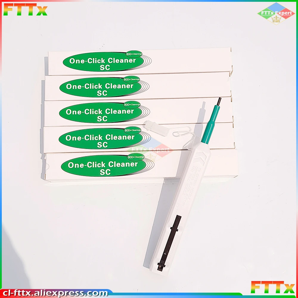 Free Shipping 5pcs/lot One-Click Fiber Optic Connector Cleaner Pen for 2.5mm SC ST FC or 1.25mm LC Connectors Fiber Optic Tools
