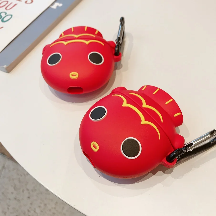3D чехол s для Apple Airpods 1/2 Lucky Koi Fancy Carp Fish силиконовый защитный наушников|Аксессуары