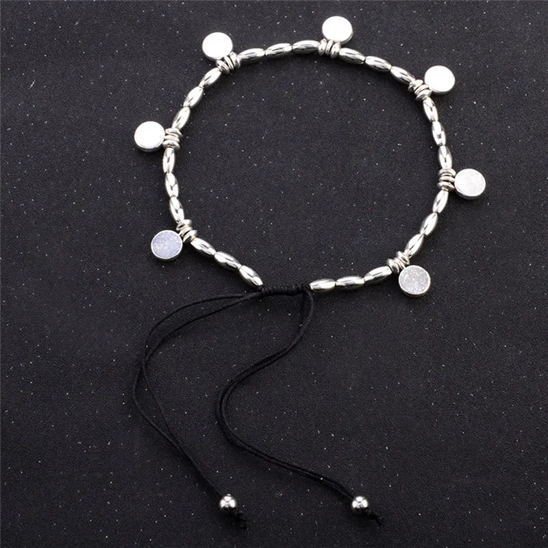 1 шт Boho лодыжки браслет серебряный цвет звено цепи ножной браслет сексуальные босиком ювелирные изделия для женщин ноги браслет дружбы подарочный