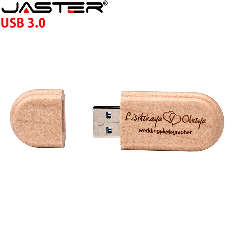 JASTER USB 3,0 маленький овальный деревянный желчный usb флеш-накопитель 4 ГБ 8 ГБ 16 ГБ 32 ГБ 64 ГБ usb флеш-накопитель карта памяти палочка для создания логотипа индивидуальные подарки