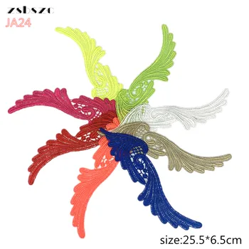 

zsbszc 5pairs JA24 white gold Fluorescent polyester DIY lace applique textile accessories, clothing and dress fabric width 65 mm