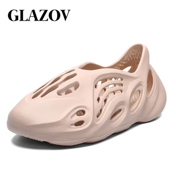 

GLAZOV Rubber Couple Pool Sandals Summer Outdoor Cholas Beach Shoes men Slip On Garden Clogs Casual Water Shower LiteRide Crock