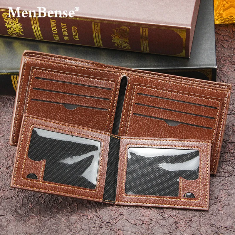 New Men's Wallet Short Fashion Driving License Leather Multifunctional Men's Wallet Casual wallet men Standard Wallets