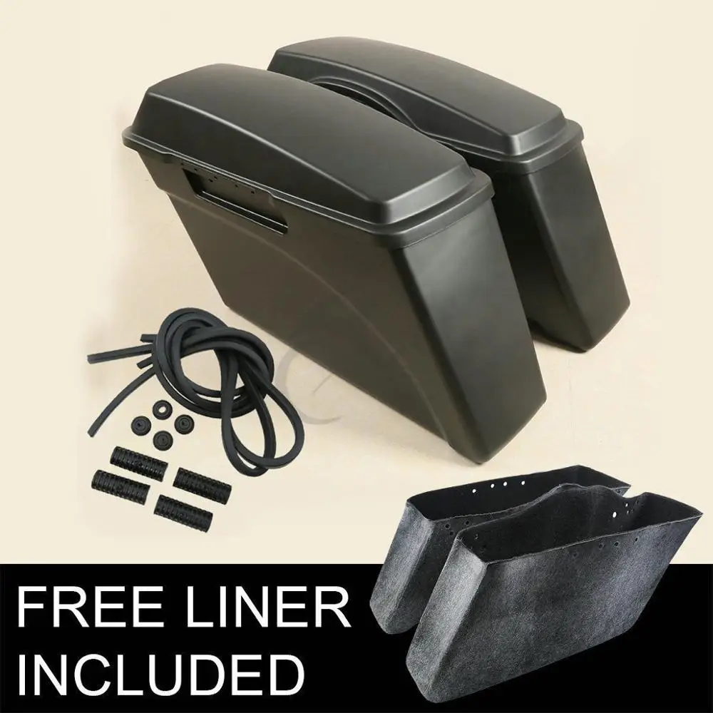 Motorcycle Hard Saddlebags Trunk For Harley Touring Road King Electra