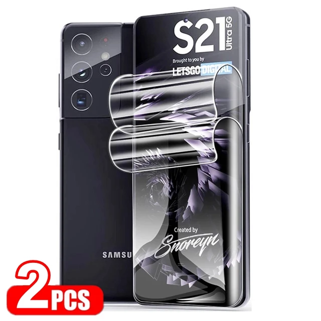 Hydrogel Film For Samsung Galaxy S21 Ultra Plus S20 FE Protective Glass S 21 S20fe S21Ultra  Note 20 Camera Len Screen Protector 2front