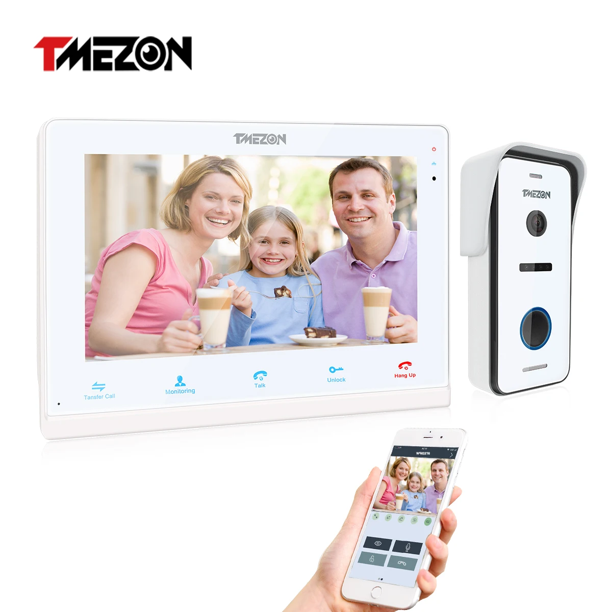 - 30Off For Used TMEZON 10 Inch Wireless Wifi Smart IP Video Doorbell Home Intercom SystemTouchscreen Monitor With 720P Camera