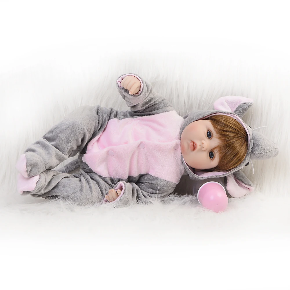 Косплей Слон Reborn baby Dolls DIY Toys 16 дюймов Реалистичная силиконовая кукла для