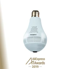 INQMEGA 360 градусов светодиодный светильник 960P Беспроводная панорамная Домашняя безопасность WiFi CCTV рыбий глаз лампа ip-камера в форме лампы два способа аудио