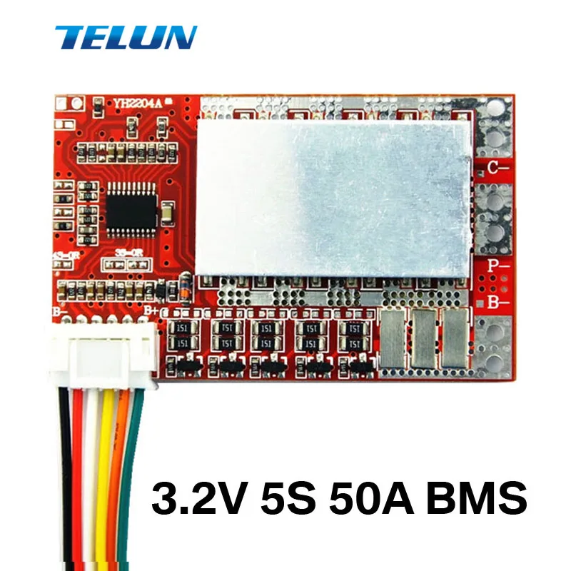 5S 5 струн 50A 3,2 V* 5 16V 18,25 V железная литиевая батарея защита напряжения плата модуль солнечной зарядки BMS система баланса