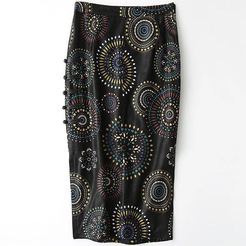 Echte Herfst Lederen Rok Voor Vrouwen Kleding 2020 Koreaanse Elegante Bloemen Schapenhuid Lange Rok Dames Jupe Femme LZJ8606A Echte Herfst Lederen Rok Voor Vrouwen Kleding 2020 Koreaanse Elegante Bloemen Schapenhuid Lange Rok Dames Jupe Femme LZJ8606A