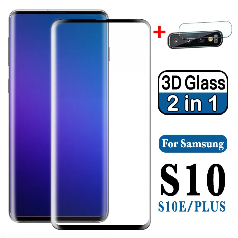 Защитное 3d-стекло 2in1 на s10 закаленное стекло для samsung galaxy чехол s10e защита экрана s 10