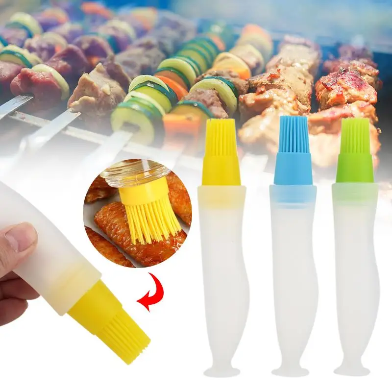 BBQ Oiler Oil Brush Oil Bottle Environmental Economic Silicone Accessories Cake Pastry Home Cooking-0