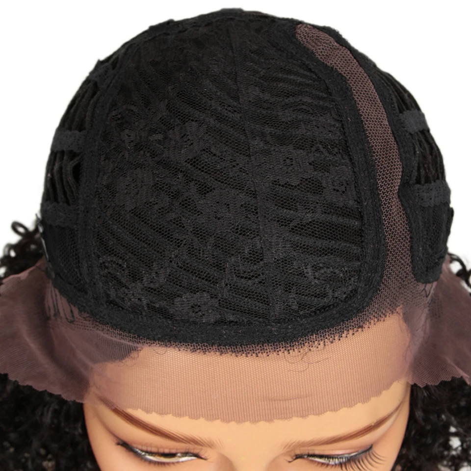 Sleek Short Human Hair Wigs Lace Curly Human Hair Wig 100% Remy Brazilian Hair Wigs L Part Lace Wigs Natural Color Real Wigs