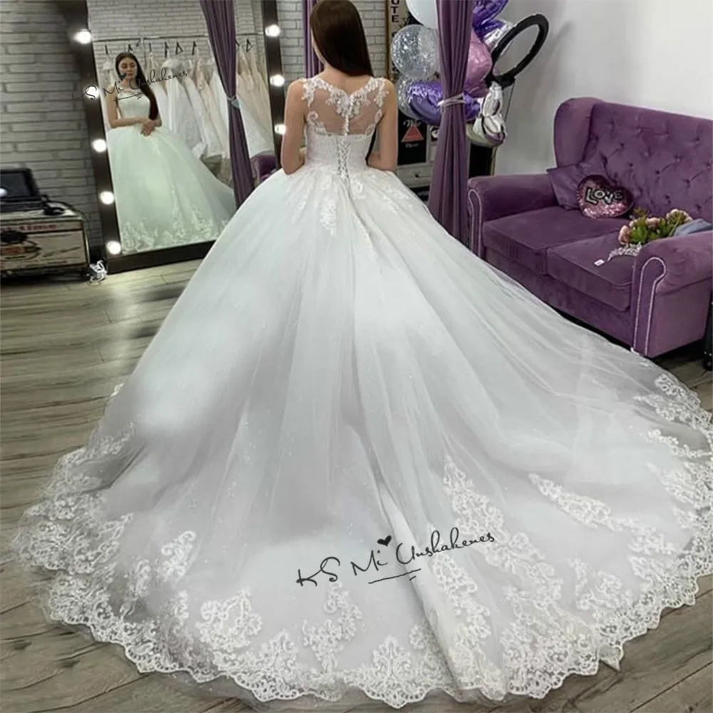 Robe de Mariage, бальное платье на заказ, свадебные платья, кружевные винтажные Свадебные платья размера плюс, платье невесты со шлейфом