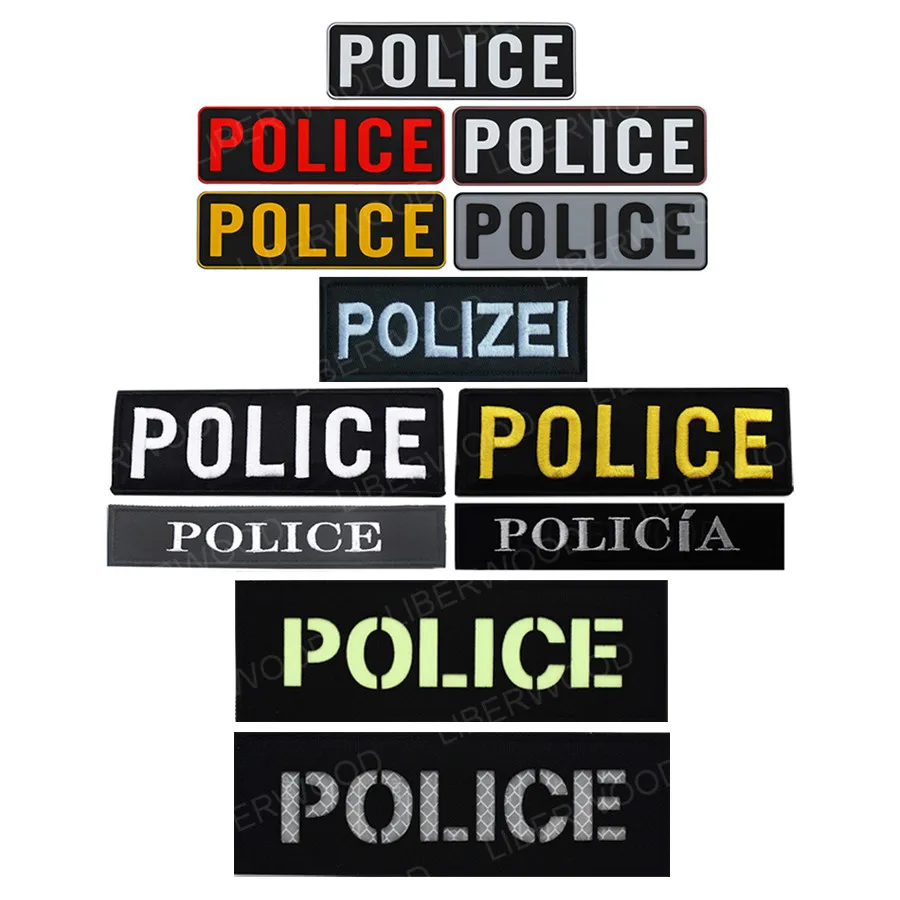 Полицейская нашивка LIBERWOOD немецкая испанская винтажная POLIZEI polistei DEPARTMENT sherf