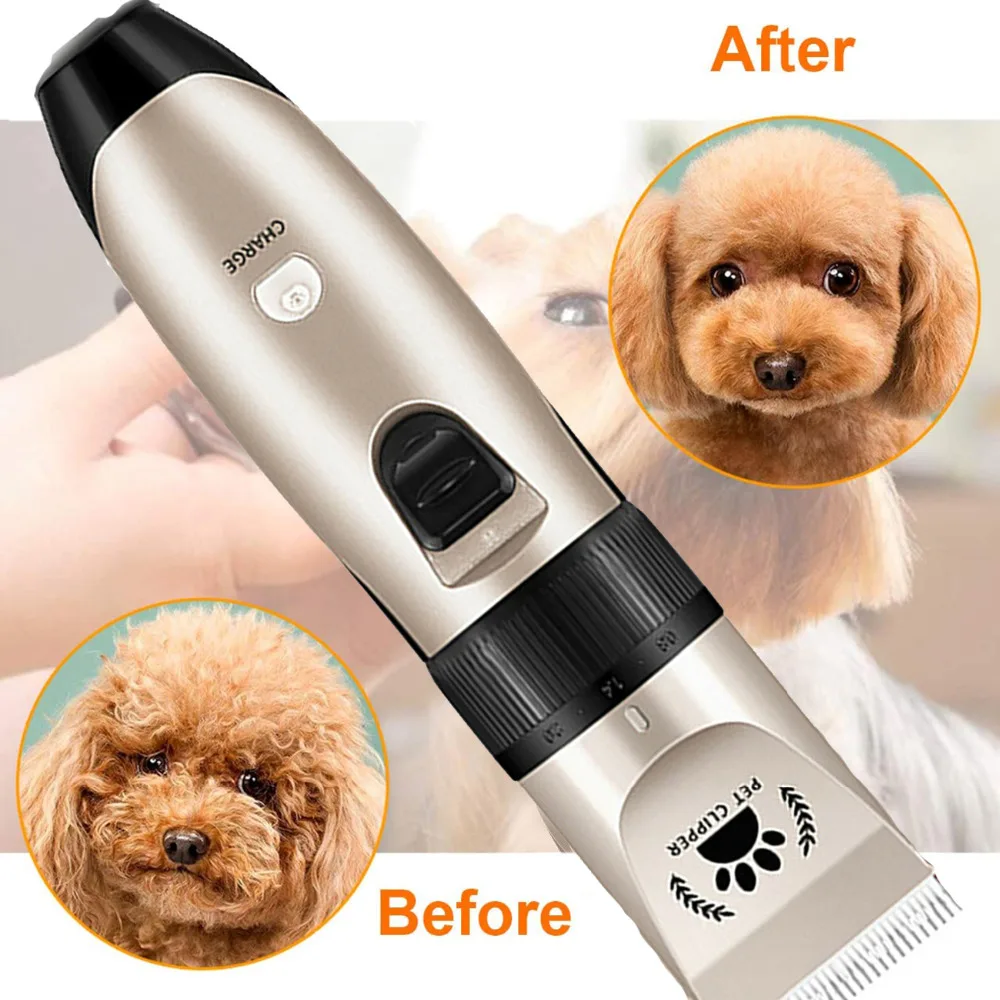 Pet Dogs Hair Clipper Cutter Grooming Cat Hair Trimmer Remover Electrical Pets Hair Cut Machine Shaver Razor Electric Scissor (9)