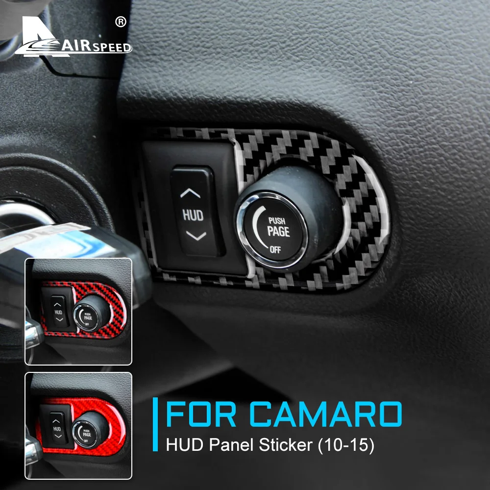 Fibra di carbonio ad aria compressa per Chevrolet Camaro 2010 2011 2012 2013 2014 2015 accessori rivestimento interno Car HUD Panel Cover Sticker