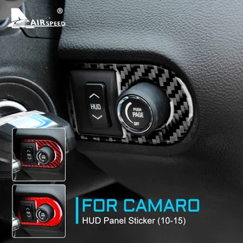 Fibra di carbonio ad aria compressa per Chevrolet Camaro 2010 2011 2012 2013 2014 2015 accessori rivestimento interno Car HUD Panel Cover Sticker