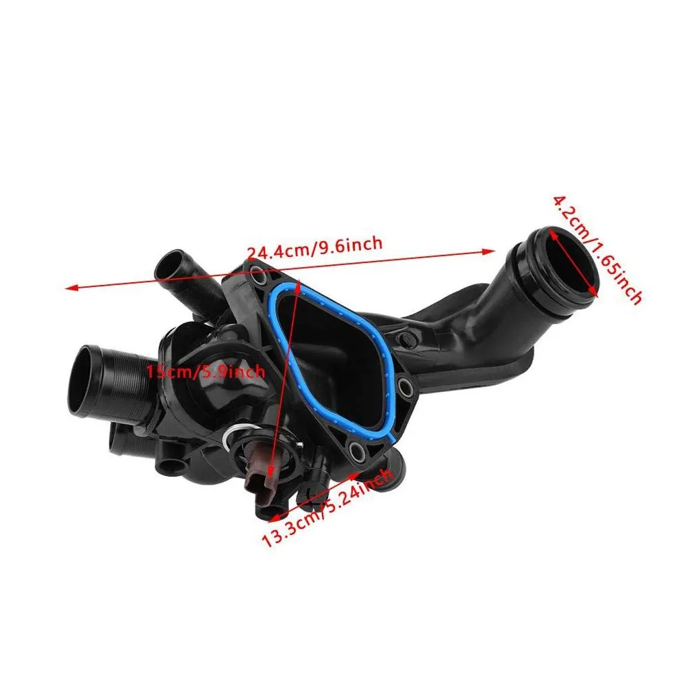 New Thermostat + Housing Assembly For MINI R56 R55 Peugeot 207 208 308 508 2008 3008 1.4 1.6 16VTi 9808646980 V764558080 engine coolant thermostat thermostat housing cover
