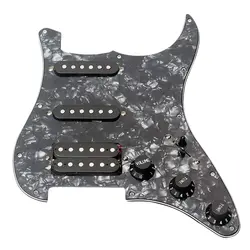 Гитара Pickguard 3-Ply SSH загружен Prewired Humbucker Pickguard звукосниматели Набор для Strat ST электрогитара черный жемчуг