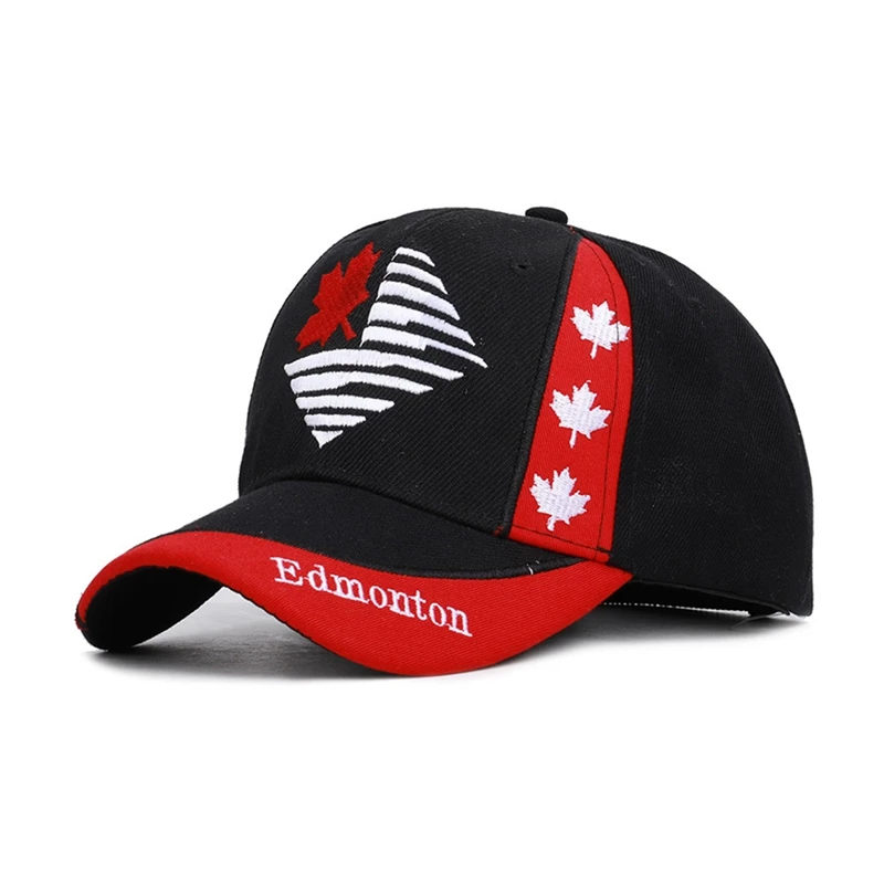 Шапка Канада 3d Вышивка Кленовый лист бейсболка s хлопок Регулируемая Snapback шляпа