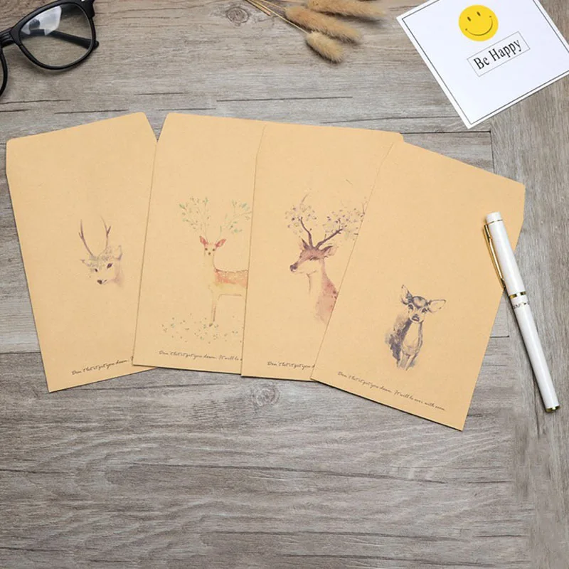 

10Sheets/Pack Hot Sale Vintage Deer Animal Paper Envelope Scrapbooking Envelopes Small Envelopes Kawaii Stationery Gift