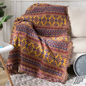 

Aggcual Bohemia sofa blanket for living room Nordic cotton throw blanket Bed cover winter warm Europe Carpet bedding mat XT164