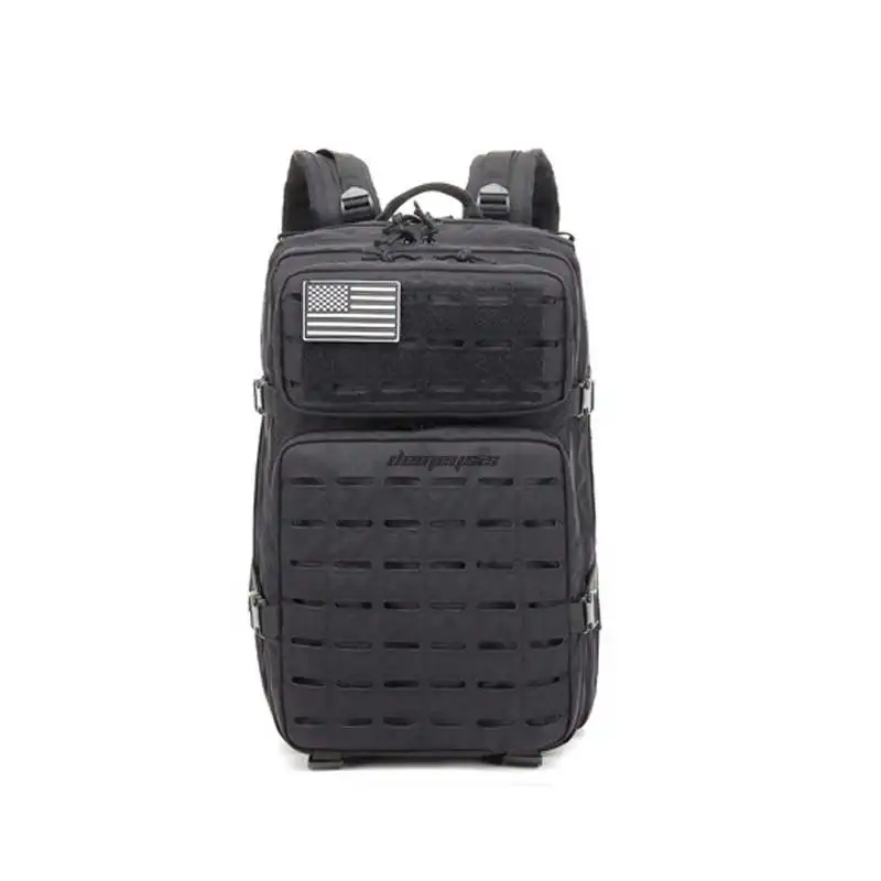 black 900D Оксфорд водонепроницаемый тактический Рюкзак Molle армейская военная сумка рюкзаки 47л большой емкости охотничий альпинистский рюкзак - Цвет: black