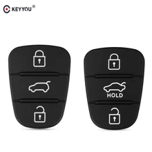 KEYYOU 40X 3 Taste Remote Key Fob Fall Gummi Pad Für Hyundai IX35 I30 Für Rio Kia K2 K5 Sportage flip Schlüssel