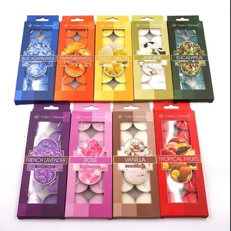 Круглая ароматическая свеча с алюминиевой чашкой 10 шт. натуральный соевый воск