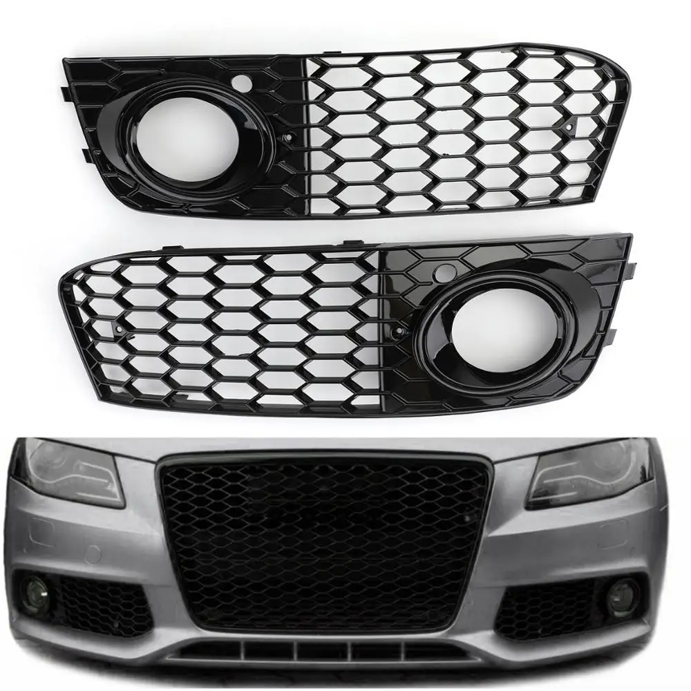 For Audi A4 B8 RS4 2009 2010 2011 2012 Mesh Fog Light Open