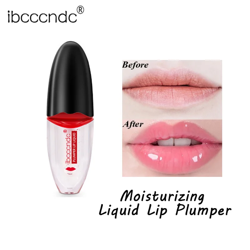 

Hot Sexy Full Lips Lip Plumper Transparent Lip Gloss Moisturizing Tint Lip Pump Waterproof Long-lasting Liquid Lipgloss Makeup