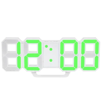 

Led Wall Clock Table Clock Digital Alarm Clock With Green Led Display Brightness Adjustable
