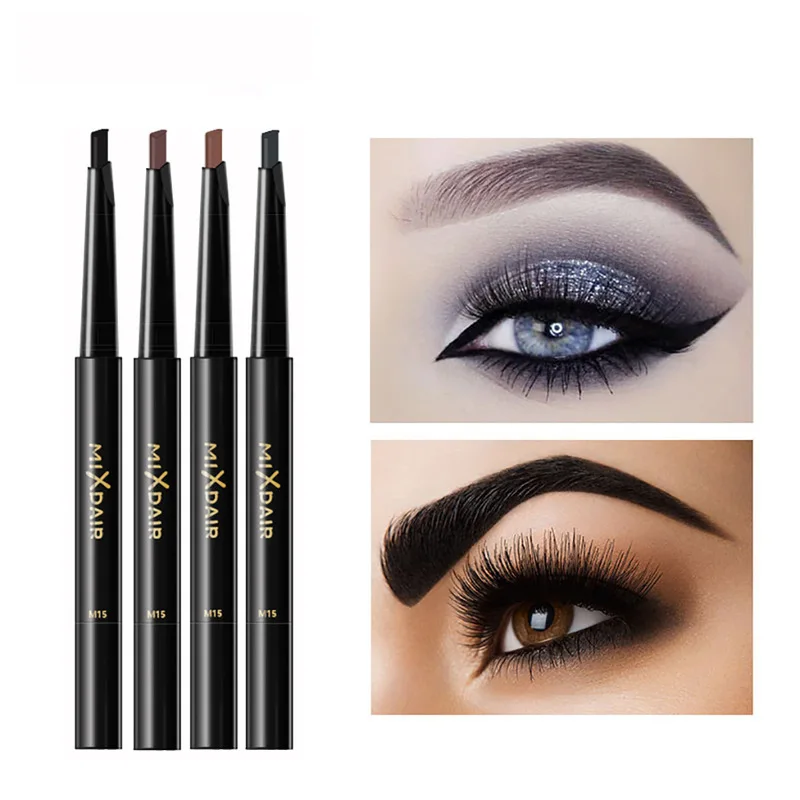 

Mixdair Stereo Type Double Headed Eyebrow Pencil Sweat-proof Not Smudge Strip Brush Eyebrow Pencil Triangular Head Automatic Rot