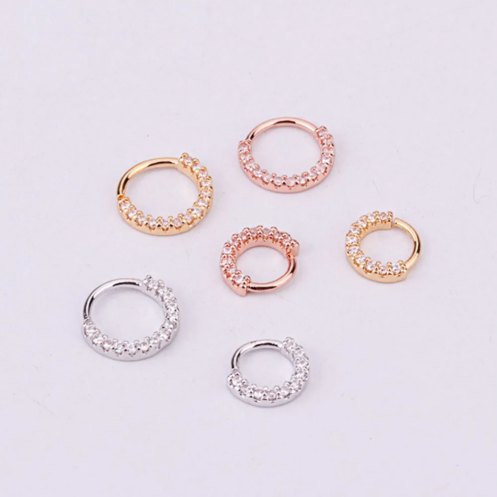 

Small Size 1Piece Surgical Steel Hinge Rings Pierced Piercing Nose Ear Cartilage Helix Piercing Clicker Rings Body Jewelry