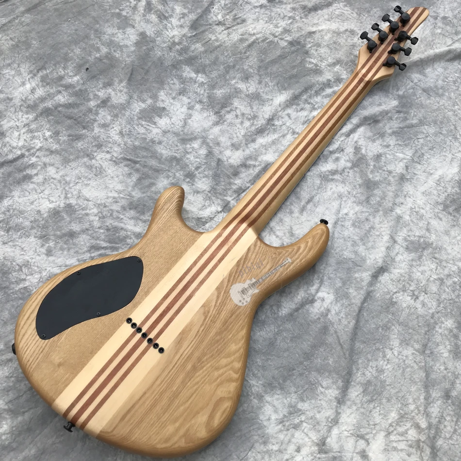 Custom shop электрогитара на заказ, стиль,7-струнная матовая отделка, корпус через шею, Пользовательский логотип и цвет