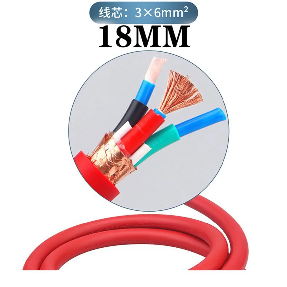 18MM Audiophile HIFI AC Power Kabel 5N OFC 6 Platz * 3 Audio Kabel Lose Linie – Detail 1