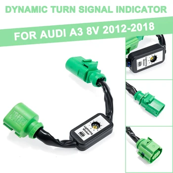

2Pcs Dynamic Turn Signal Indicator LED Left & Right Tail Light Add-on Module Cable Wire Harness For Audi A3 8V 2012-2018